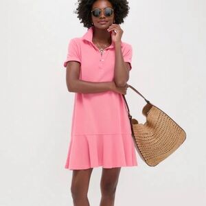 Pink Polo-Style Swim Cover-Up Dress